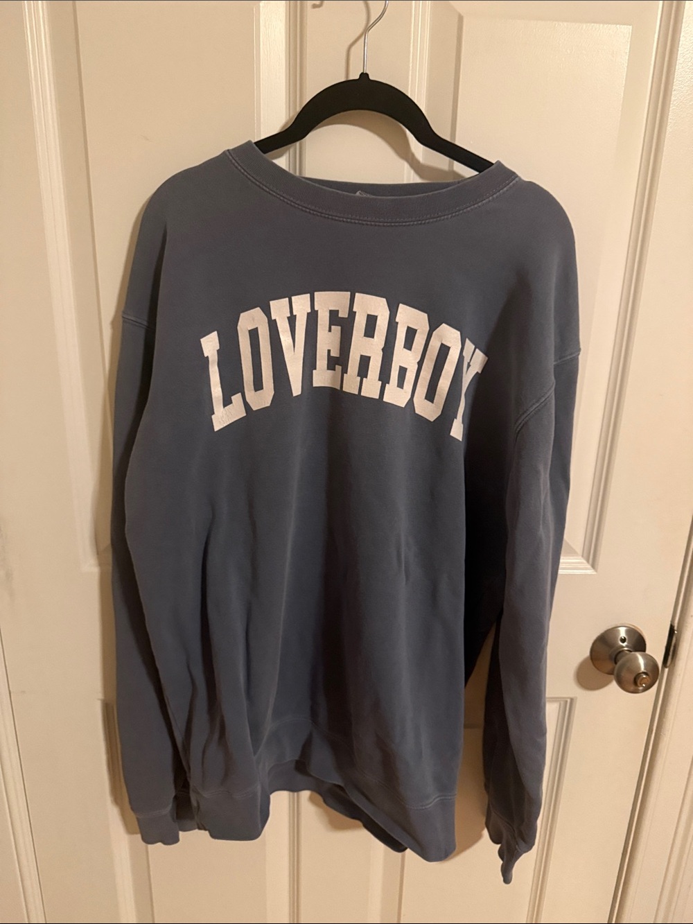 Loverboy Blue Crewneck Sweatshirt L Summer House Kyle Cooke